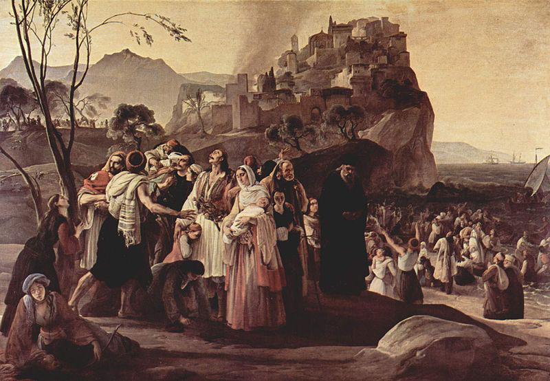 Francesco Hayez Die Fluchtlinge von Parga